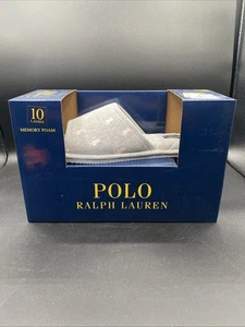 NWB POLO RALPH LAUREN Summit Size 10 Gray Pink Pony Logo Women's Slide Slippers - Picture 1 of 5