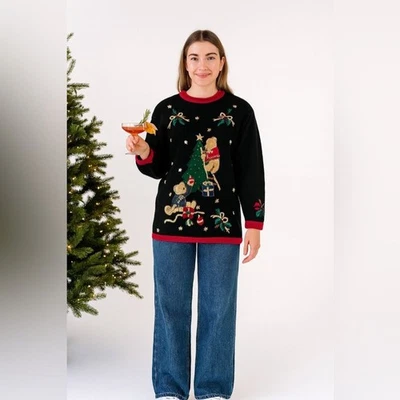 Suéter Pescador Oso Peluche Vintage “Ralph Lauren Navidad” CASCANUECES Talla XL Foto 1 de 4