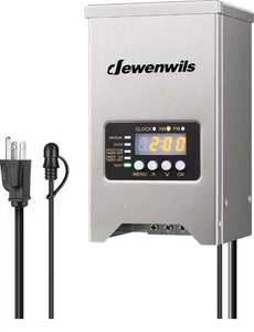 DEWENWILS 150W Low Voltage Landscape Transformer w/ Photocell Sensor & Timer - Picture 1 of 9