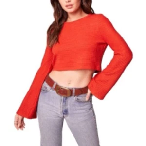 Band Of The Free Size Small Rust Orange Long Sleeve Flare Crop Top Boho Gypsy - Picture 1 of 11