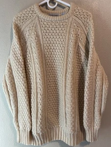 Men’s Patrick Wool Sweater Size Large Malin Made In Ireland J2088 - Picture 1 of 4