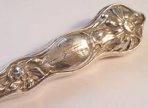 SHIEBLER "Fiorito" HOLLOW HANDLE BLUNT BLADE KNIFE @ 8-3/4" Mono STERLING SILVER - Picture 1 of 5