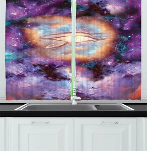 Egypt Kitchen Curtains 2 Panel Set Window Drapes 55" X 39" - Picture 1 of 11