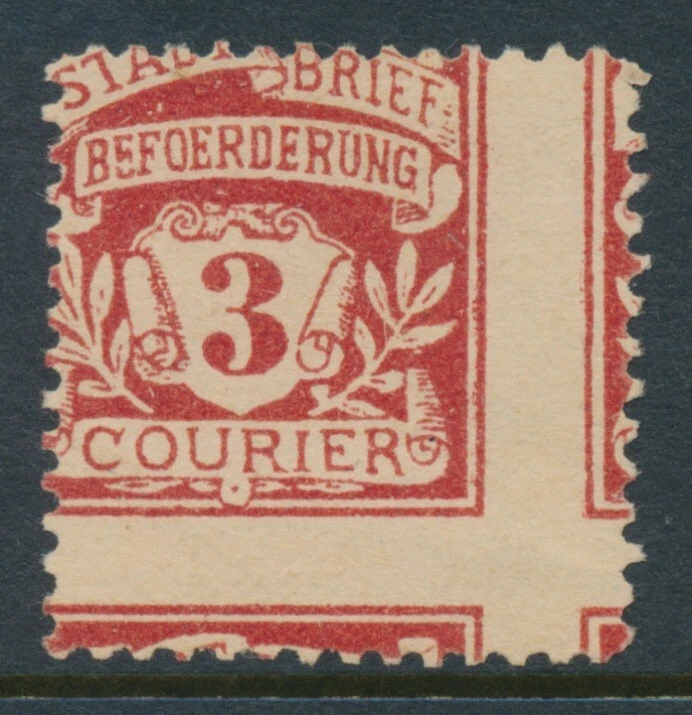 Spandau Stadtbrief-Beforderung Courier 1897 Mi 4 3Pf Red PrivatPost ERROR! - Image 1 of 1