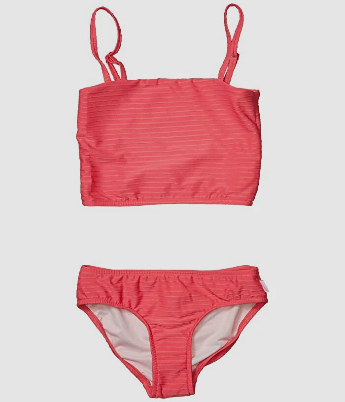 $196 SeafollyGirl Rosa Tubo Acanalado Tankini Conjunto Dos Piezas Traje de Baño AUS Talla 14 Foto 1 de 1