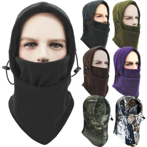 Mens Winter Fleece Balaclava Windproof Face Mask Ski Warm Hood for Cold Weather - Picture 1 of 42