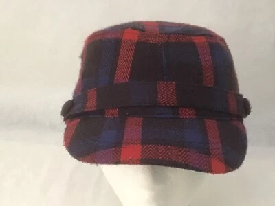Gorra Angela & William Cadete Sombrero Rojo Azul Cuadros Mujer Forro Acolchado OS Foto 1 de 4