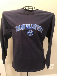 GVSU Grand Valley State University MEDIUM Blue Long Sleeve T Shirt - Picture 1 of 3