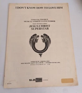Sheet Music I Don't Know How to Love Him Jesus Christ Superstar 1970 - Picture 1 of 4