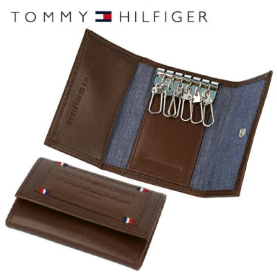 Кожаный чехол для ключей Tommy Hilfiger 31TL17X015-200 (0094-5641/02) коричневый (6 крючков для ключей) - Изображение 1 из 3