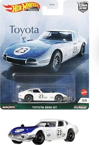 Hot Wheels Premium Toyota 2000 GT (blanco) Car Culture Toyota Series Real Riders - Imagen 1 de 1