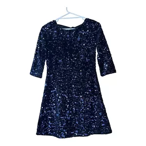 Women’s Dress: Elegant Purple Sequin Black Dress. Open Back Dress. Size 10 - Picture 1 of 8
