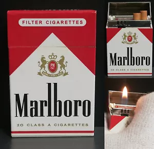 Marlboro Rare Cigarette Pack Shaped Lighter - Picture 1 of 15