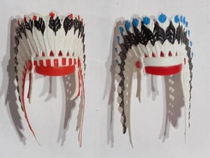 PLAYMOBIL X2 CORONAS DE PLUMAS CORONA GUERRERO JEFE INDIO GUERREROS INDIOS - Imagen 1 de 1