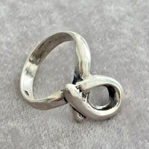 Vintage Sterling Silver Ring Size 7 - 925 Sterling Silver Jewelry - Loop Design - Picture 1 of 6