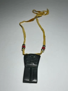 Signed First Nations Argillite Double Eagle Pendant - Picture 1 of 7