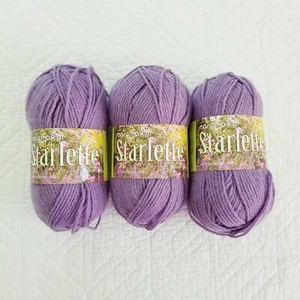 Mary Maxim Starlette Amethyst Worsted Weight Yarn 3.5oz Each Lot of 3 - Picture 1 of 6