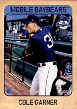 2018 Mobile BayBears Choice #27 Cole Garner Long Beach California Baseball Card