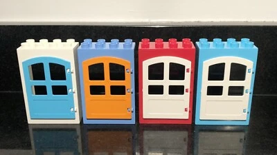 Lot of Four (4) Lego Duplo Doors - Color Variety - Image 1 of 2