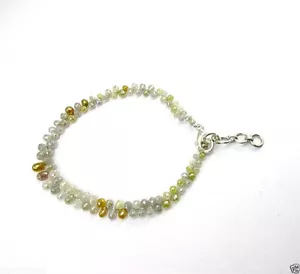 23,60 quilates hermosa brillante multicolor diamante briolette pulsera 7" 18K - Imagen 1 de 5