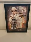 Doctor Who A4 7th dr daleks davros artprint in a brand new black wooden frame 