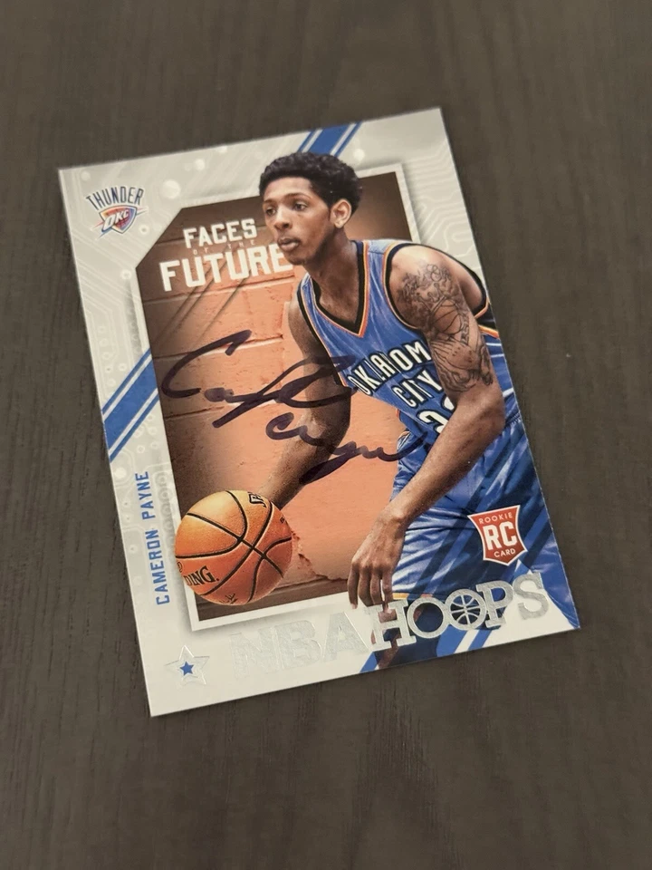 2015-16 Panini NBA Hoops Faces of the Future 6 CAMERON PAYNE RC Auto HAND SIGNED - Image 1 of 2