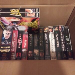 Lot of 15 80s & 90s VHS Movies Thriller Horror Hellraiser Hellbound, Mimic, Ect