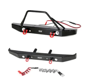 Parachoques trasero delantero de metal KYX 1/6 escala axial SCX6 HD con grillete rojo LED - Imagen 1 de 12