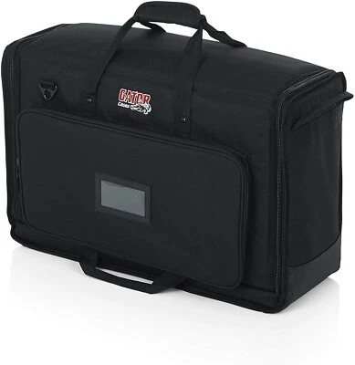 Padded Nylon Dual Carry Tote Bag for Transporting (2) 19" - 24" LCD Screens - Image 1 of 4