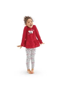 FOR GIRLS Toddler 4 5 American Girl Polar Bear Holiday Pajama Set Top Bottoms - Picture 1 of 2
