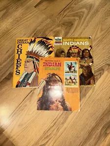 Vintage nordamerikanischer Indianer: Goldenes Buch indischer Briefmarken, wie und warum, golden - Bild 1 von 6