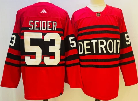 New Men's Moritz Seider #53 Detroit Red Wings Stitched Jersey S-3XL Cover