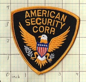 American Security Corporation police law enforcement patch - Picture 1 of 1