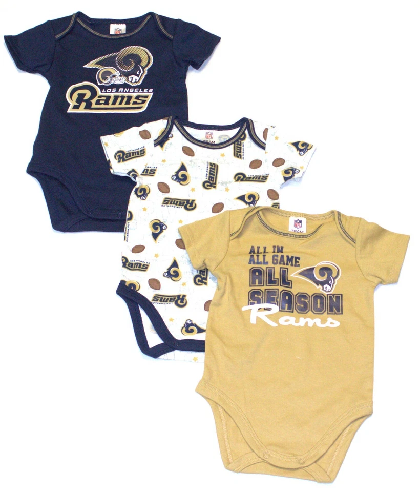 NFL Los Angeles Rams Bebé-Niño Paquete de 3 Body Manga Corta Foto 1 de 1