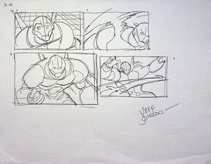 Transformers: Prime 2010 JEFF JOHNSON SIGNED Hand Drawn Storyboard Pencil - Bild 1 von 2