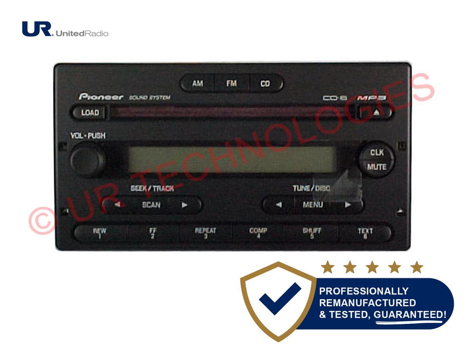 Radio de fábrica Ford Ranger 2006 6L5T18C815BE AM/FM CD-6 PIONEER Foto 1 de 1