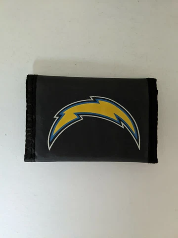 NFL Nylon Trifold Wallet San Diego LA Chargers Navy Bolt Hook & Loop Cover