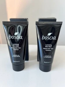 (2) Boscia Luminizing Charcoal Mask ~ 80g / 2.8 Oz Cleans Pores & Blackheads - Picture 1 of 5
