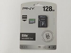 PNY Elite 128GB Microsdxc Card up to 85MB/Sec W/ Adapter (P-SDU128U185EL-GE)