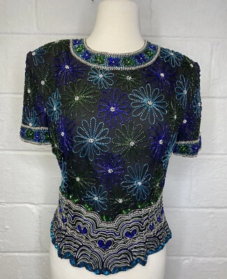 De Colección Laurence Kazar Glamour Cuentas Top Corazones Flores Grande Pequeño PL Festival Y2K Foto 1 de 4