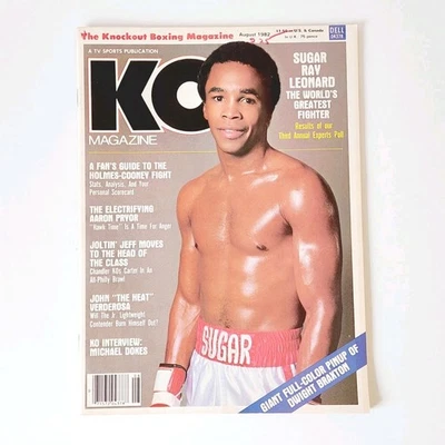 KO MAGAZINE SUGAR RAY LEONARD BOXING HOFer COVER AUGUST 1982 + POSTER - Image 1 of 4