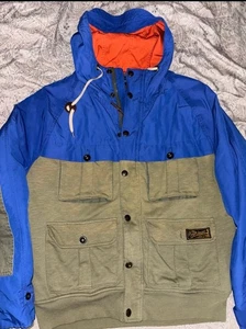 Polo Ralph Lauren Colorblock Jacket Hooded Outdoor Utility Zip Size Large Good C - Picture 1 of 6