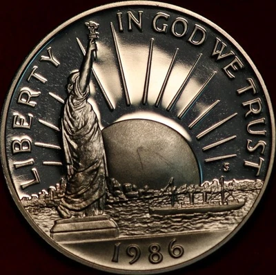 Uncirculated Proof 1986-S Statue of Liberty Clad Comm Half Dollar - Image 1 of 2