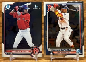 CEDDANNE RAFAELA Rookie + 1st Bowman LOT | 2022 Bowman Chrome + 2024 RED SOX - Picture 1 of 2
