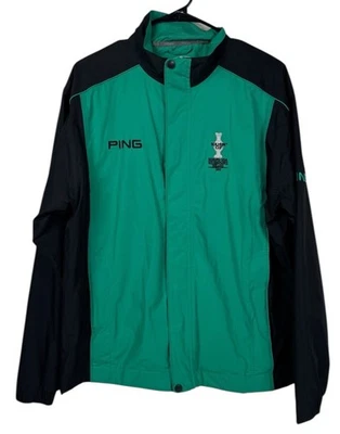Jaqueta de chuva Ping Killen’s Castle Irlanda tamanho pequeno zíper completo verde e preta em excelente estado usado - Imagem 1 de 4