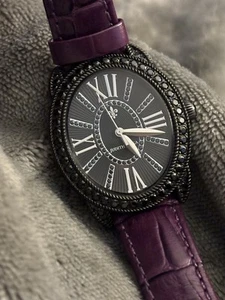 Judith Ripka Purple Band Edelstahl Black Face neue Batterie - Bild 1 von 13