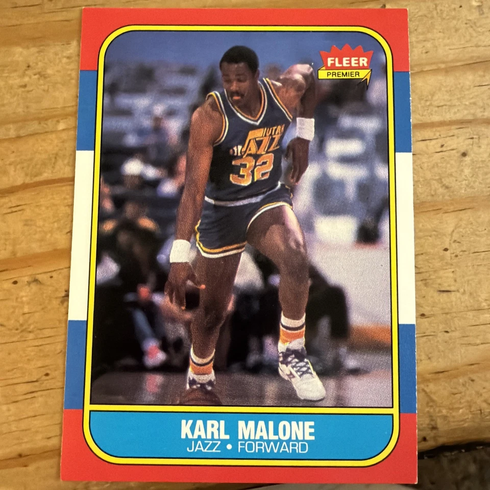 Baloncesto Fleer 1986 Karl Malone novato RC #68 Foto 1 de 2
