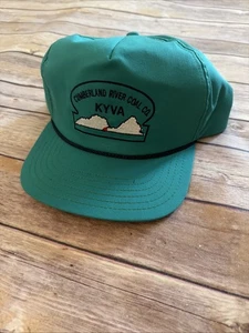 Vintage Blue Diamond Coal Co Cumberland River KYVA Truckermütze Druckknopflasche türkis WV - Bild 1 von 6