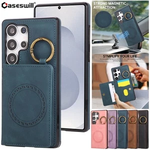 Funda tipo billetera de cuero ultra para Samsung Galaxy S25 Edge S24 S23 S22 S21 FE - Imagen 1 de 46