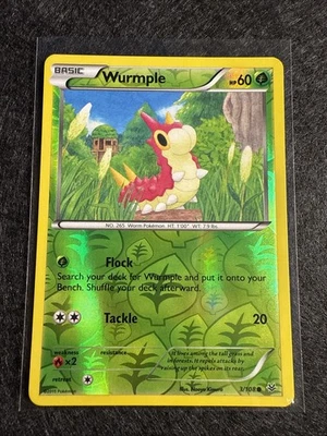 Pokémon TCG  Wurmple 3/108  Reverse Holo  XY Roaring Skies LP - Image 1 of 4